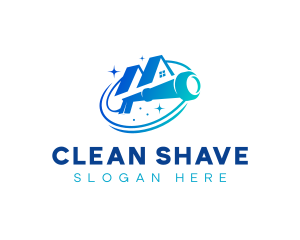 Pressure Washer Home Cleaning logo design