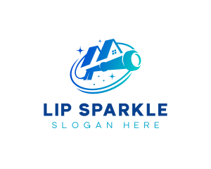 Pressure Washer Home Cleaning logo design