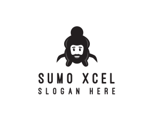 Sumo Wrestler Man logo design