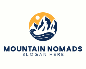 Mountain Summit Wave logo design