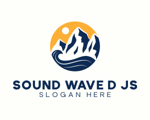 Mountain Summit Wave logo design