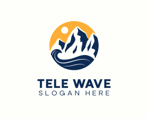 Mountain Summit Wave logo design