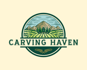 Land Farming Field logo design