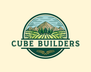 Land Farming Field logo design