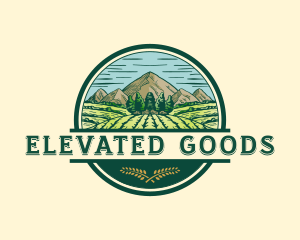 Land Farming Field logo design