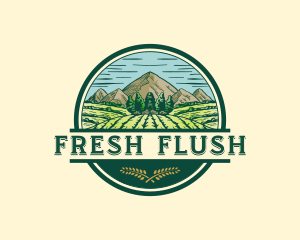 Land Farming Field logo design