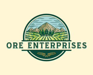 Land Farming Field logo design