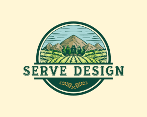 Land Farming Field logo design