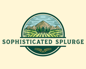 Land Farming Field logo design