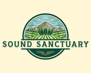 Land Farming Field logo design