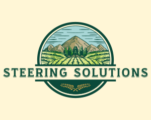 Land Farming Field logo design