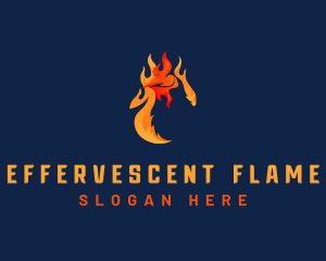 Roasted Chicken Flame logo design