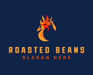 Roasted Chicken Flame logo design