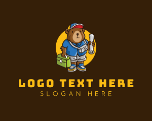 Cute Tourist Bear  logo