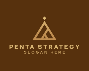 Pyramid Structure Temple logo design