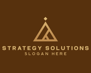 Pyramid Structure Temple logo design