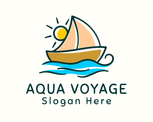 Vacation Sailing Boat logo