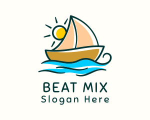 Vacation Sailing Boat logo