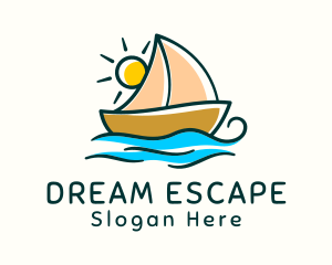 Vacation Sailing Boat logo