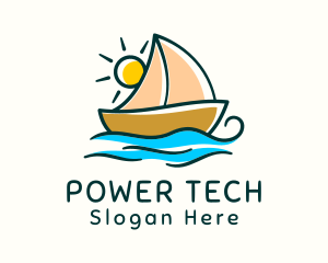 Vacation Sailing Boat logo