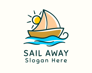 Vacation Sailing Boat logo