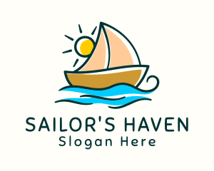 Vacation Sailing Boat logo