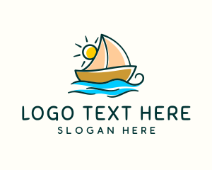 Vacation Sailing Boat logo