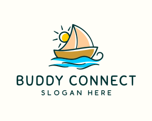 Vacation Sailing Boat logo design