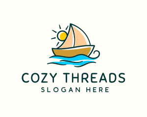 Vacation Sailing Boat logo design