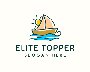 Vacation Sailing Boat logo design