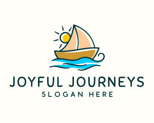 Vacation Sailing Boat logo