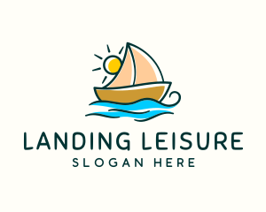 Vacation Sailing Boat logo