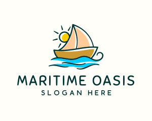 Vacation Sailing Boat logo