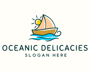 Vacation Sailing Boat logo