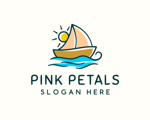 Vacation Sailing Boat logo design