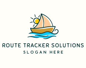 Vacation Sailing Boat logo design