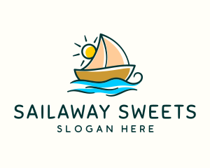 Vacation Sailing Boat logo