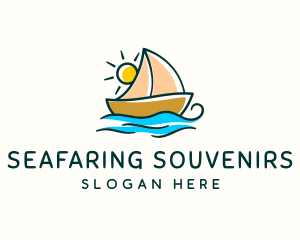 Vacation Sailing Boat logo design