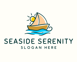 Vacation Sailing Boat logo