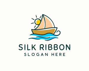 Vacation Sailing Boat logo design