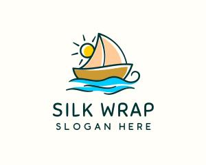 Vacation Sailing Boat logo design