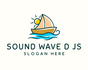 Vacation Sailing Boat logo design