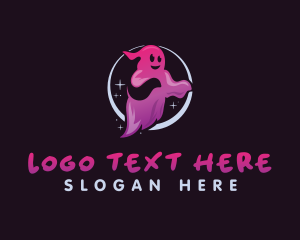 Scary Halloween Ghost logo