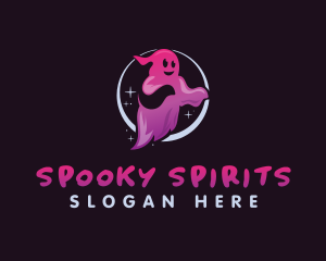 Scary Halloween Ghost logo design