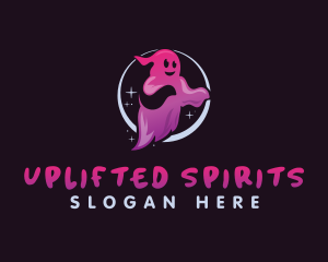 Scary Halloween Ghost logo design