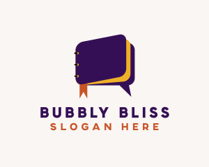 Notebook Chat Bubble logo design