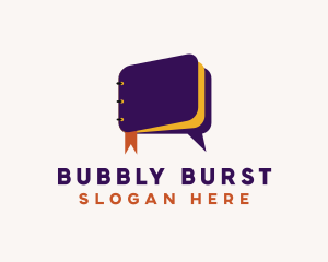 Notebook Chat Bubble logo design