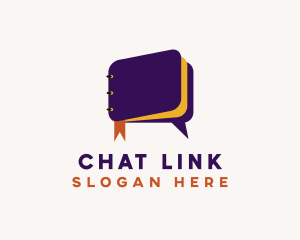 Notebook Chat Bubble logo design