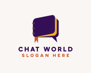 Notebook Chat Bubble logo design