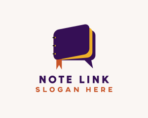 Notebook Chat Bubble logo design